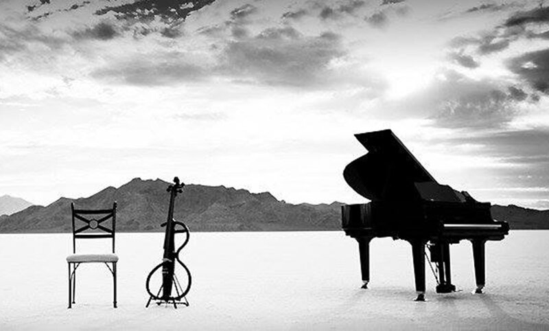 Piano and Cello on Salt Flat