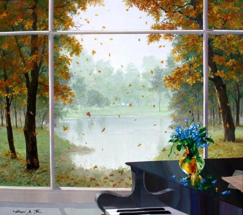 Piano by Window