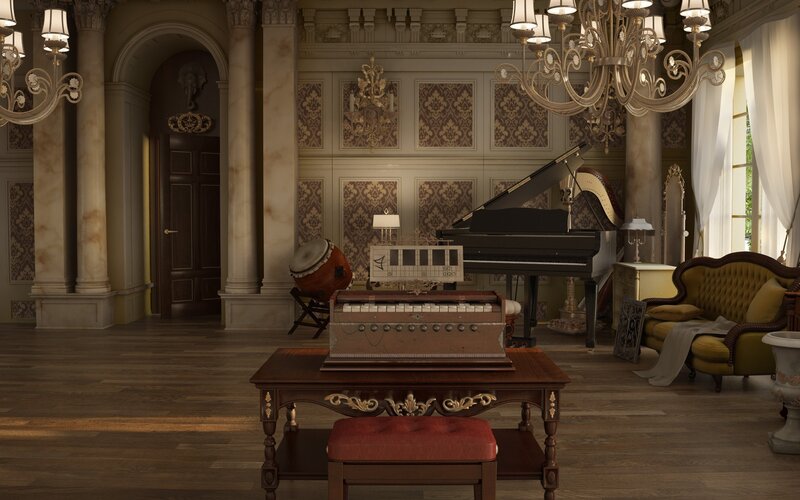 Piano in Grand Hall
