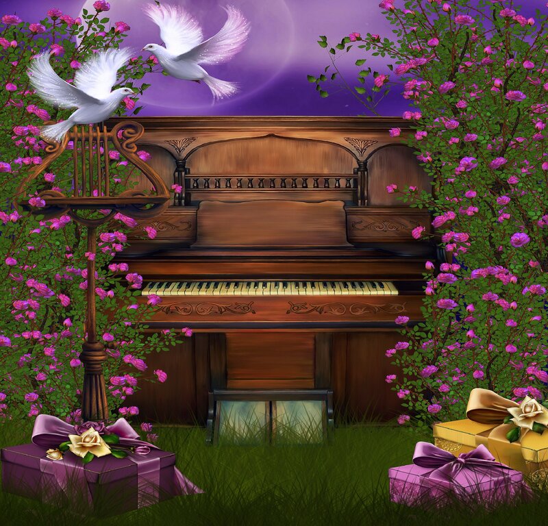 Piano in Rose Garden