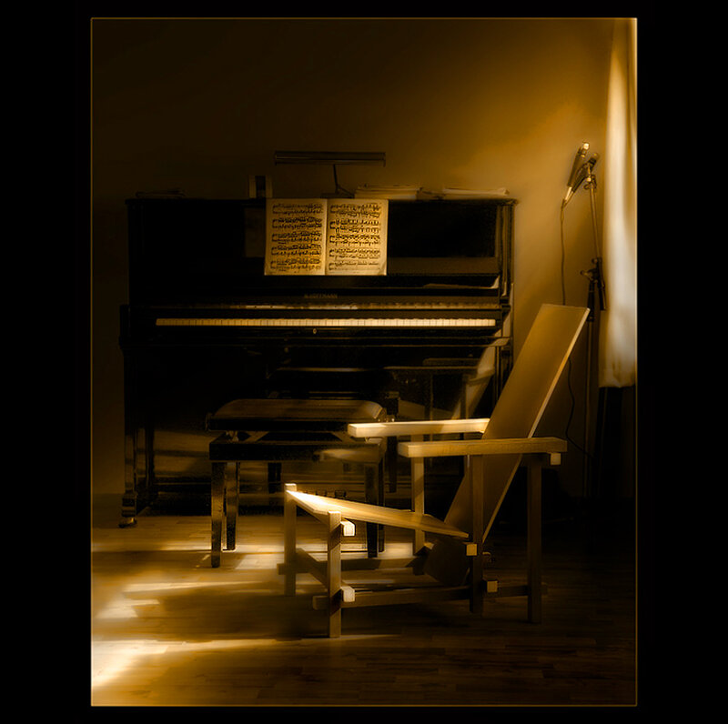 Piano in warm light