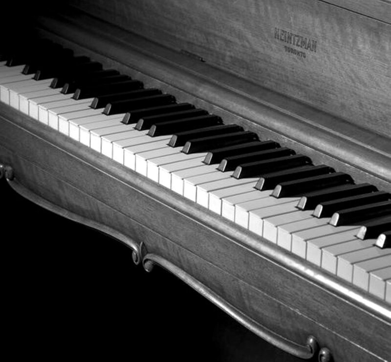 Piano Keyboard — Black, Dramatic, Photograph