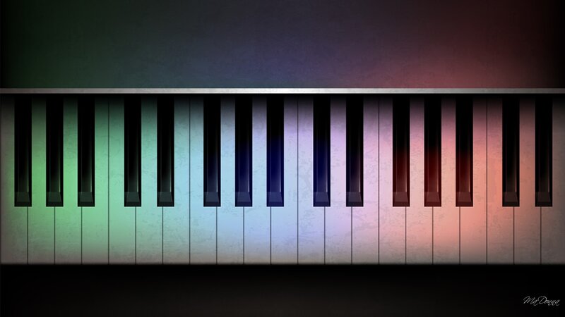 Piano Keyboard — Green