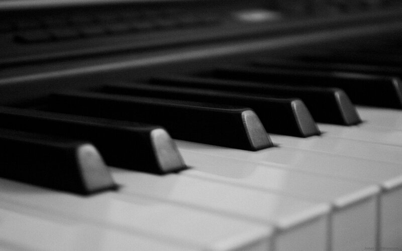 Piano Keys — Black, Calm, Photograph