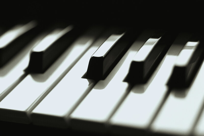 Piano Keys — Black, Dramatic, Photograph