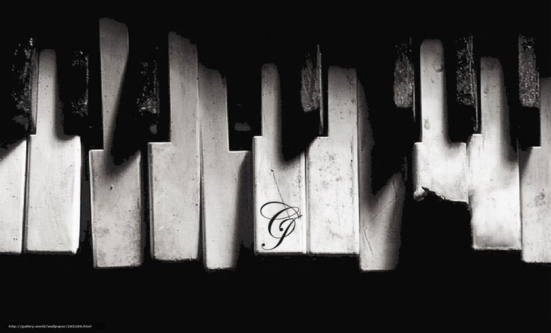 Piano keys in black and white