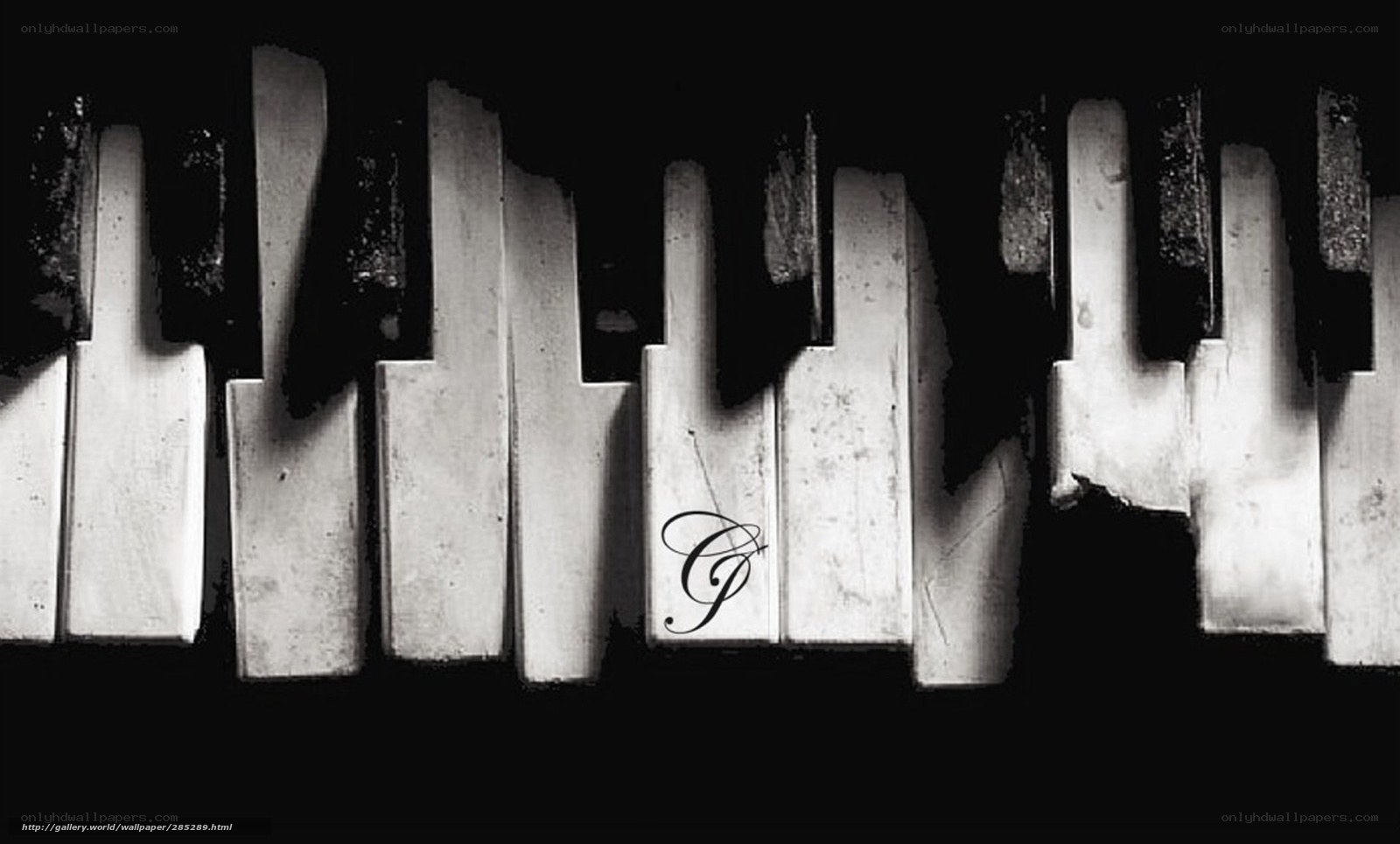 Piano keys in black and white
