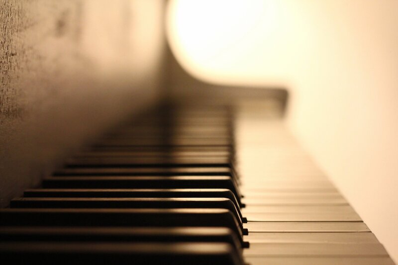Piano Keys in Close-up