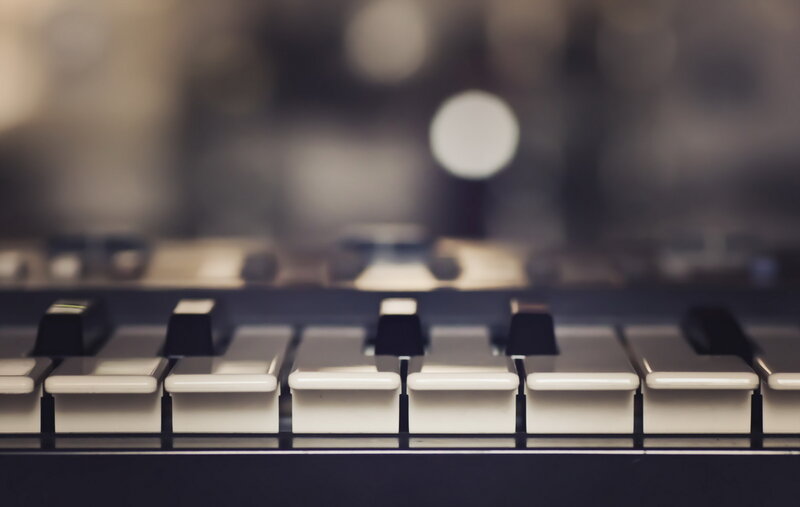 Piano Keys in Focus