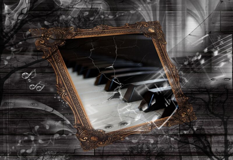 Piano Keys in Frame