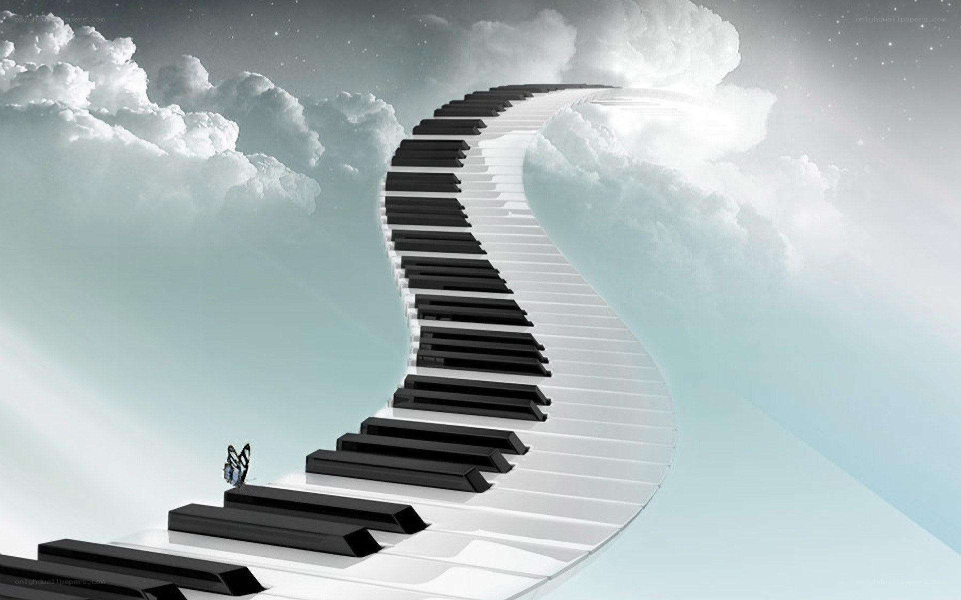 piano keys in the sky
