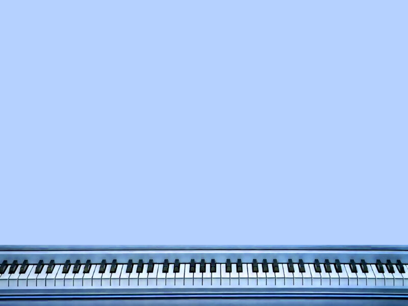 piano keys on blue background
