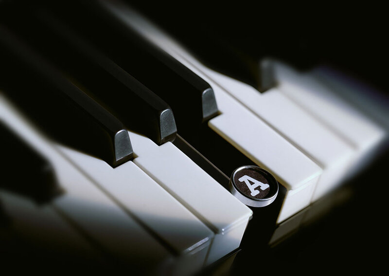 Piano Keys with Letter A