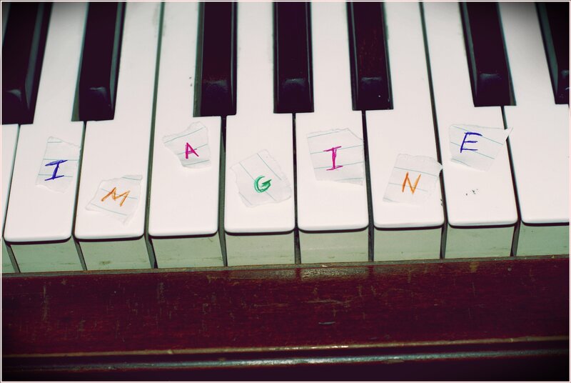Piano Keys with Letters