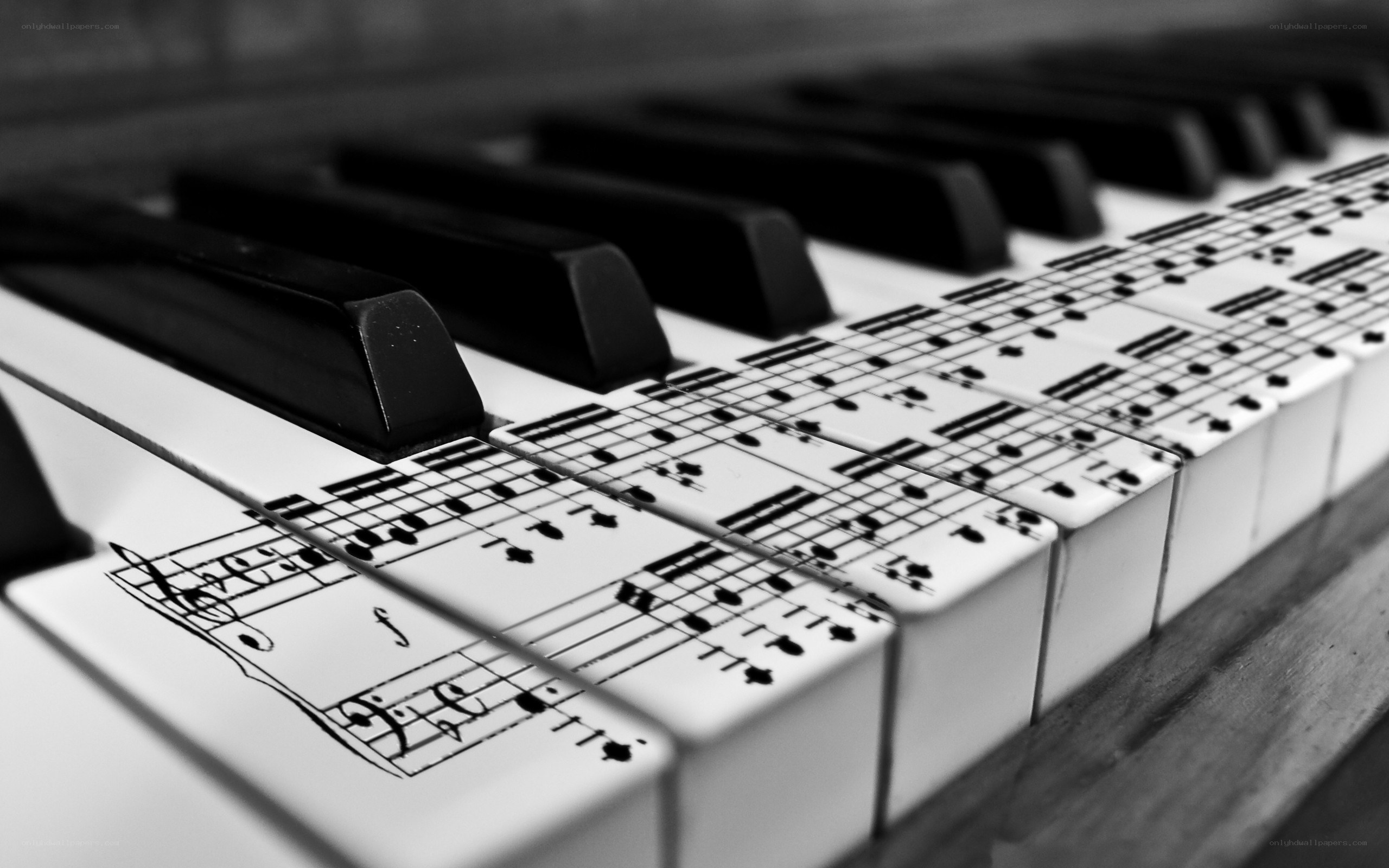 piano keys with sheet music
