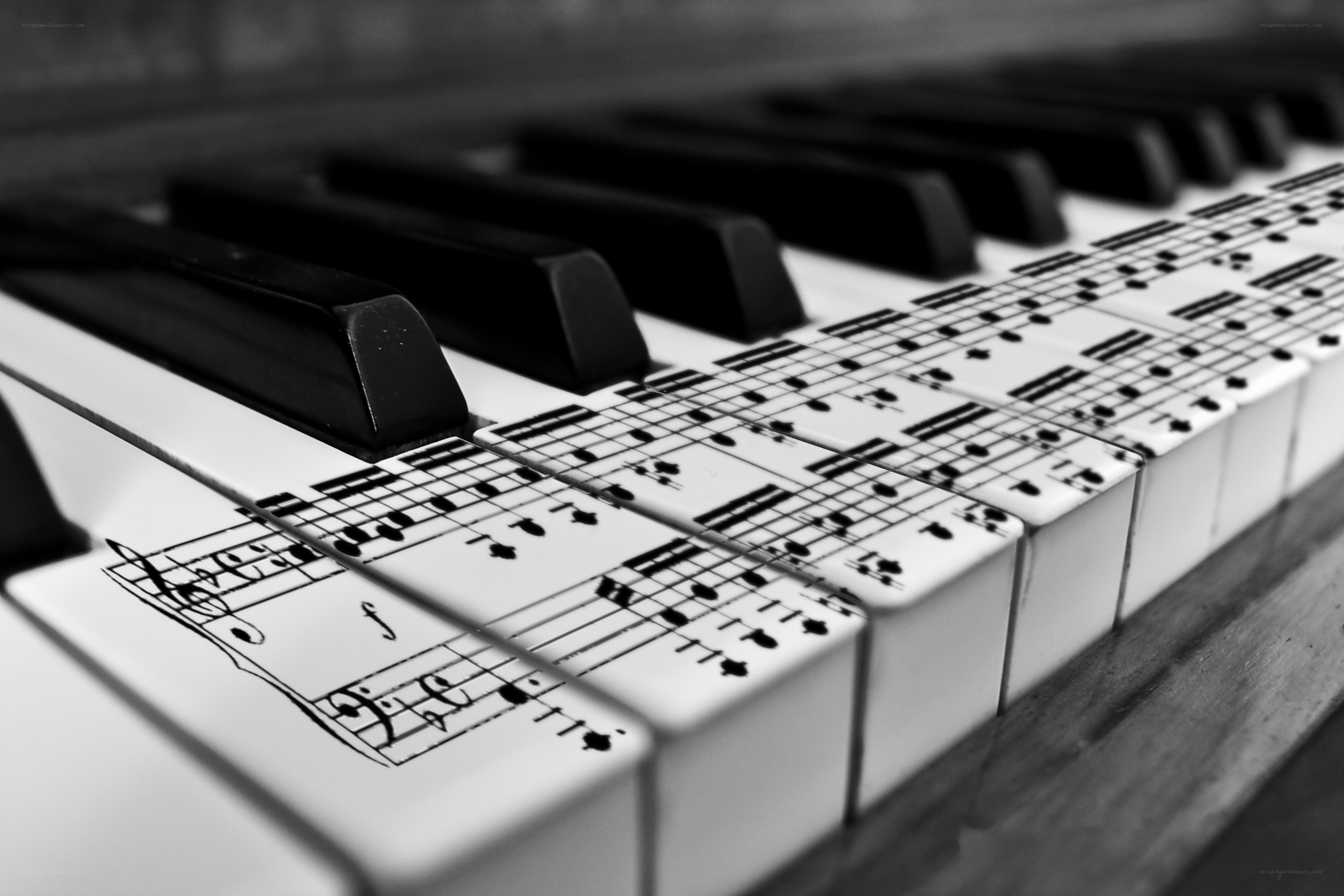 piano keys with sheet music