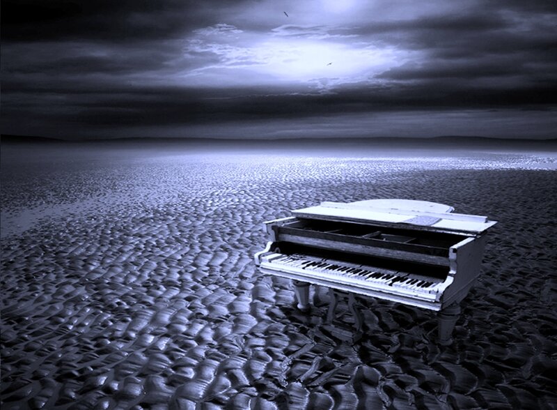 Piano on a Beach
