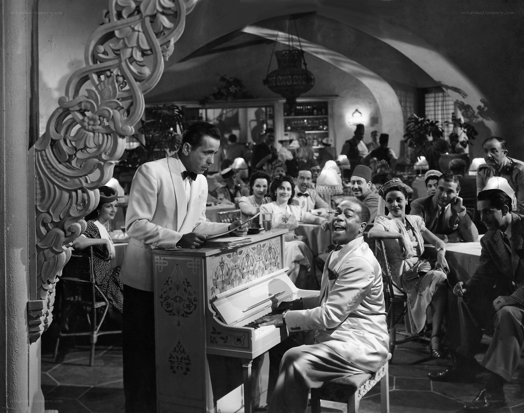 Piano performance in a restaurant