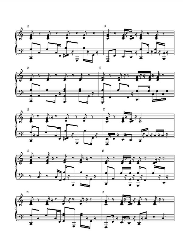 piano sheet music