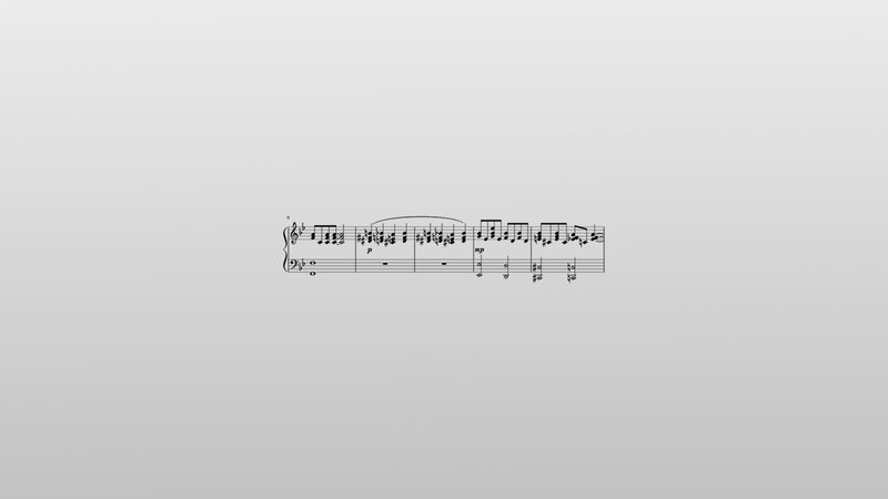 Piano Sheet Music — White