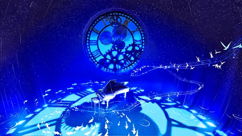 Piano under Clock
