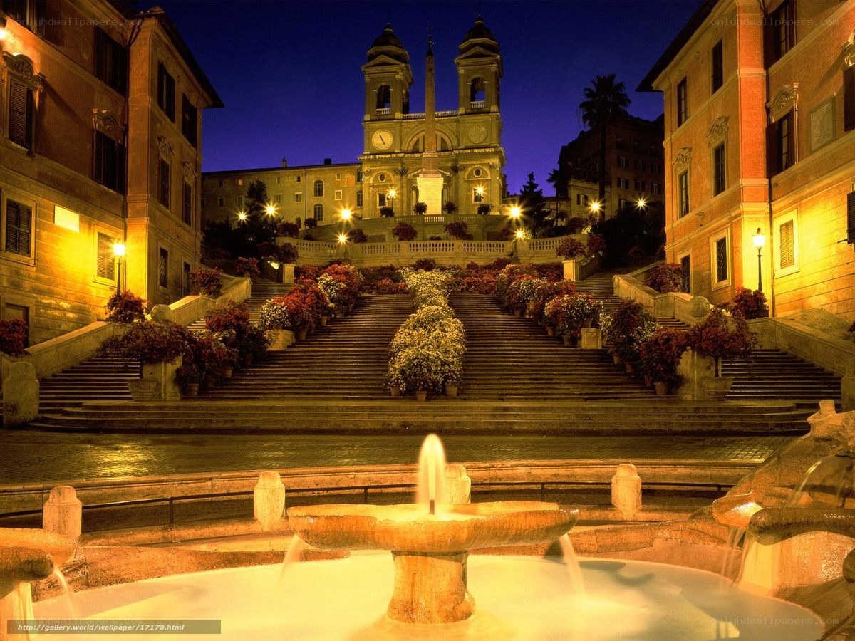 Piazza di Spagna at night