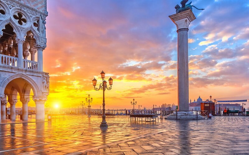 Piazza San Marco at Sunset — Orange