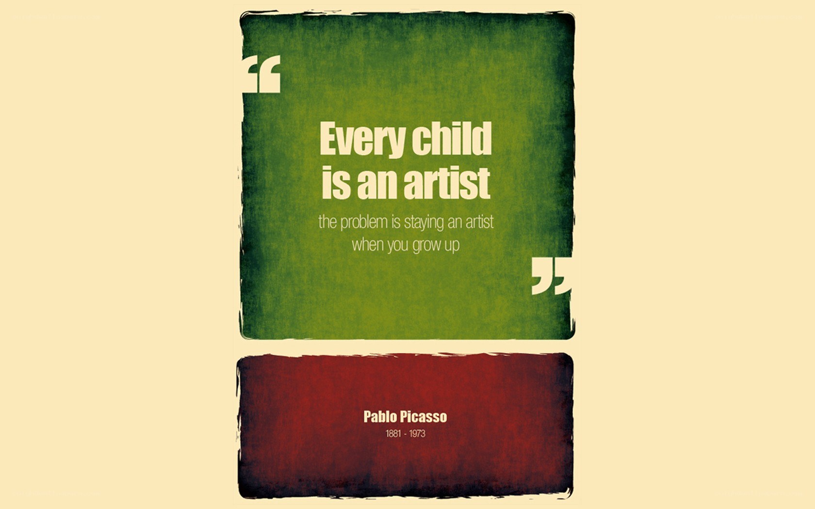 Picasso quote on childhood creativity