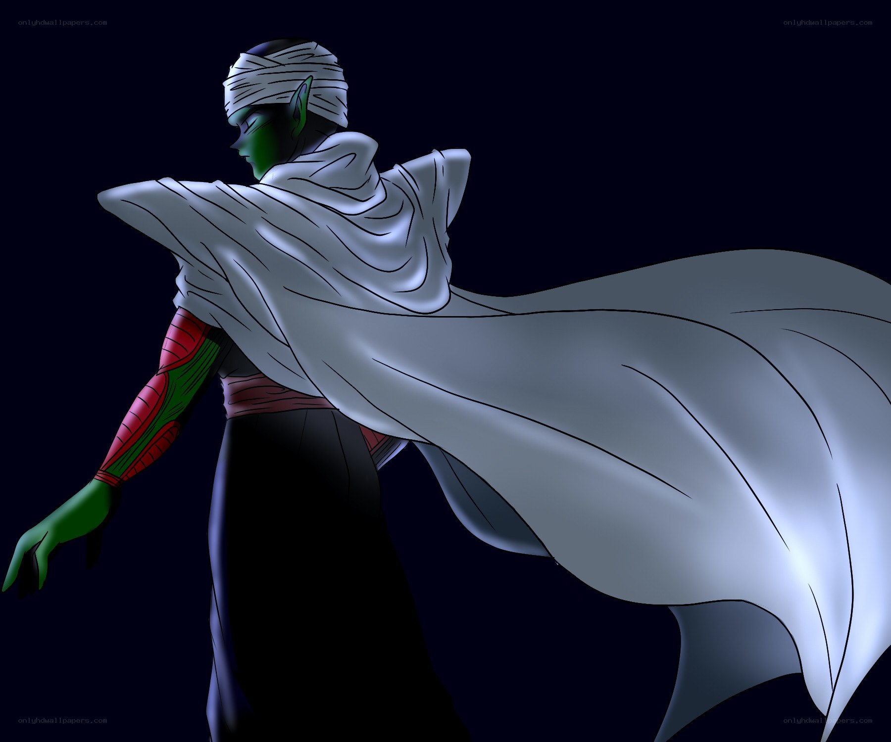 Piccolo in a white cloak