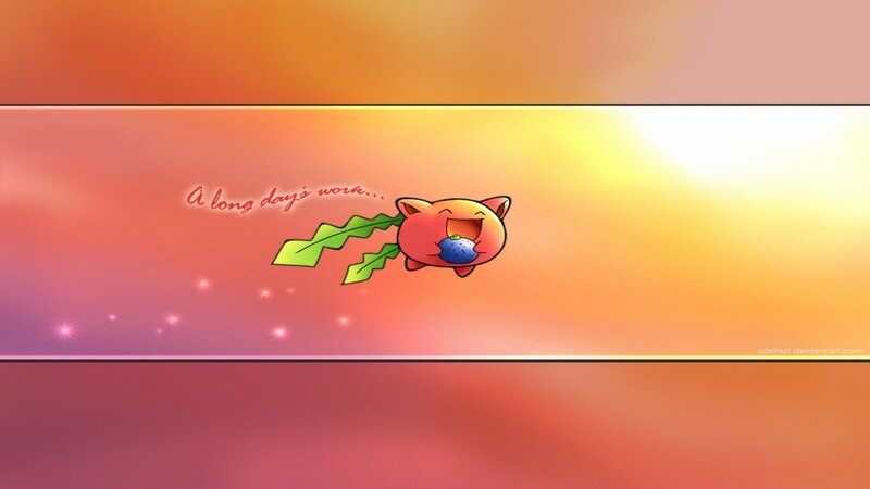 Pichu flying at sunset
