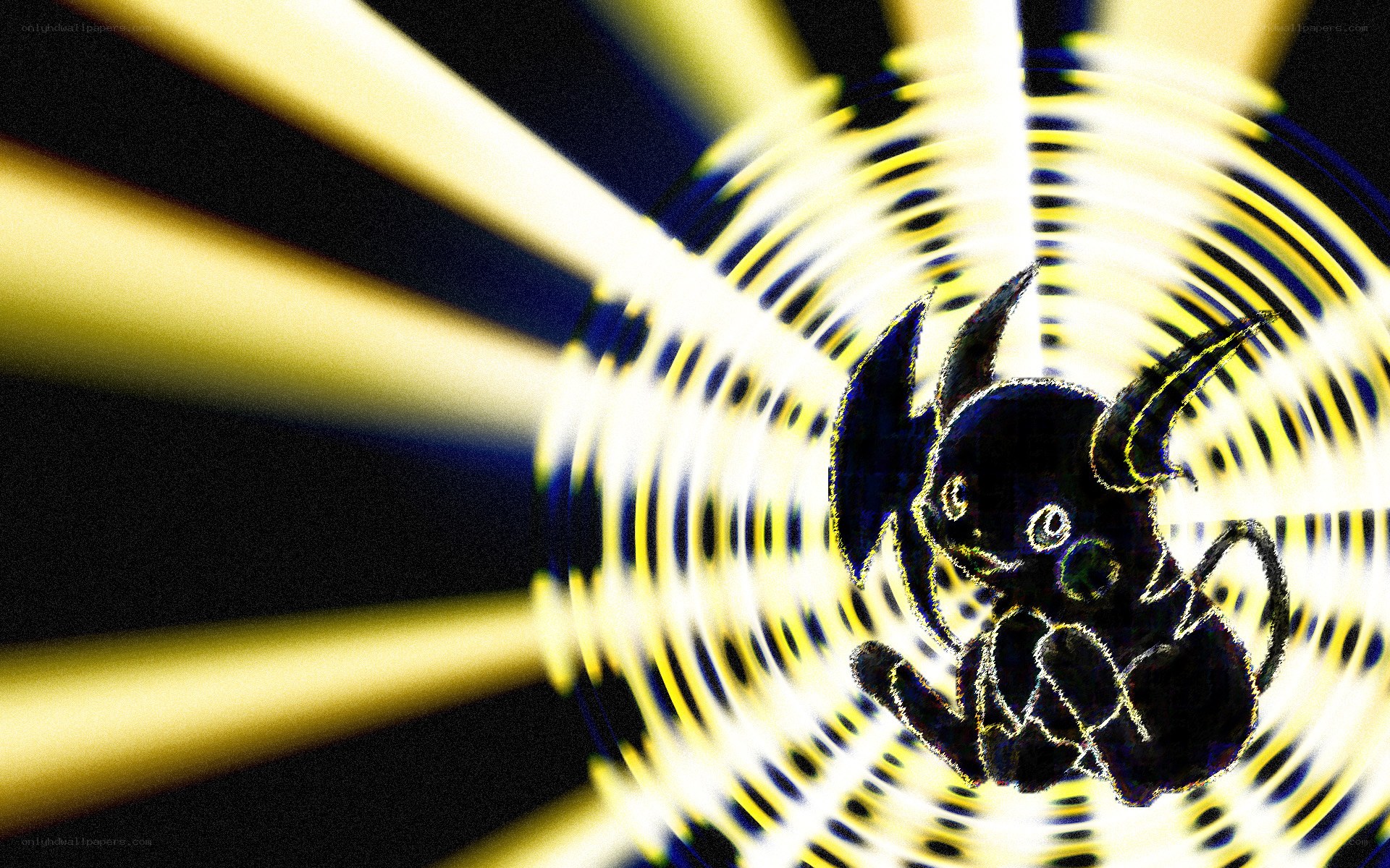 Pichu in a light tunnel