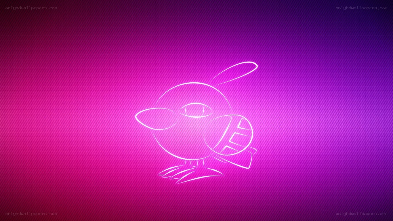 Pichu outline on gradient