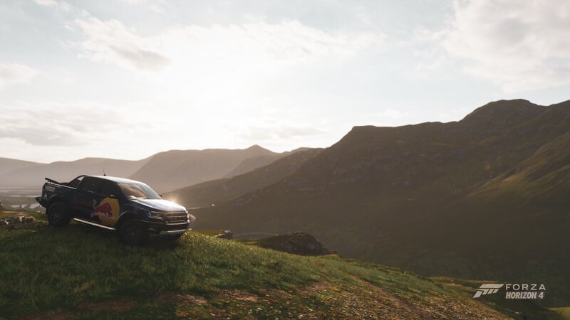 Pickup Truck on Hillside