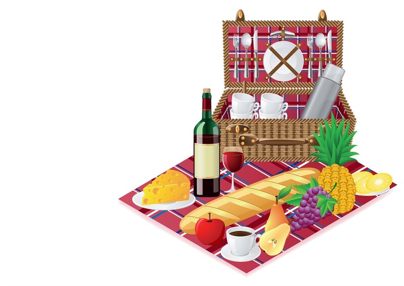 Picnic Basket and Food