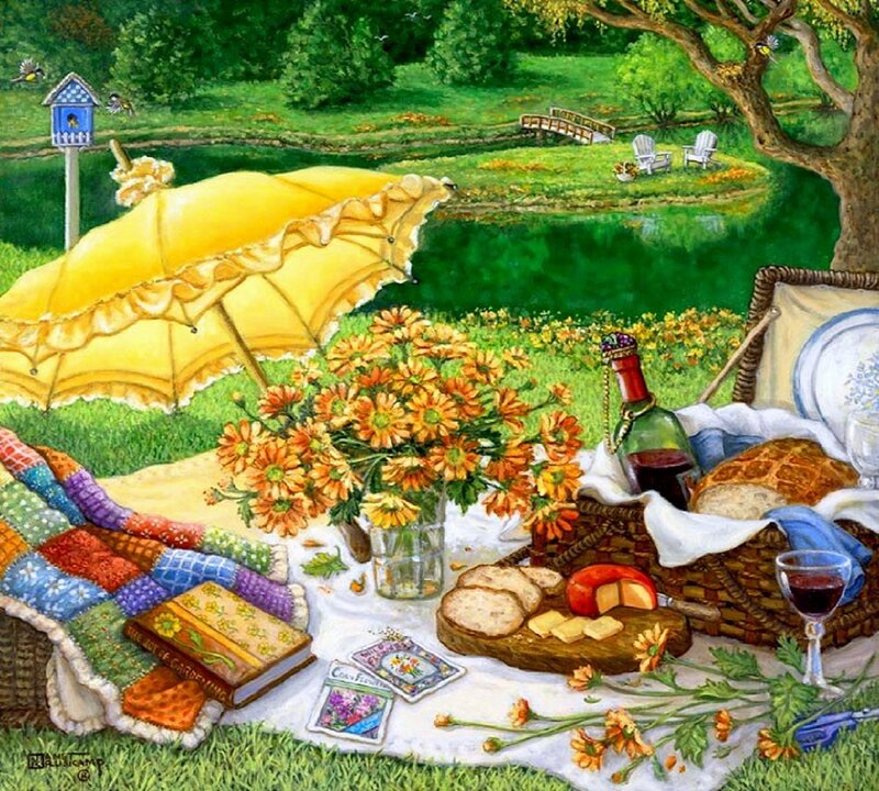 Picnic by a Pond