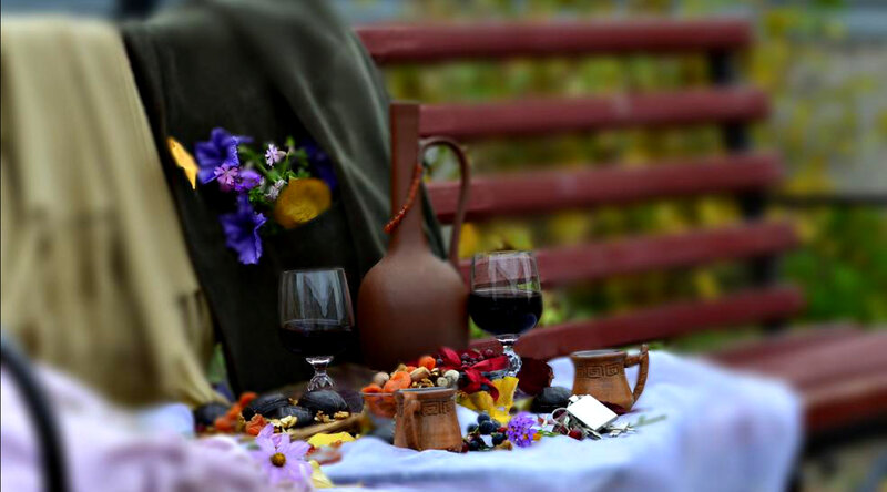 Picnic Setup on Bench