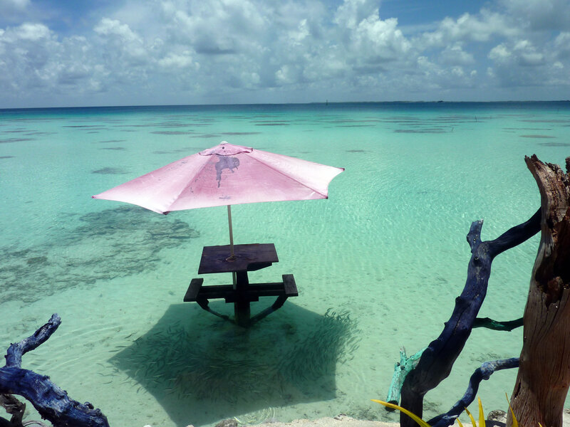 Picnic Table in Shallow Water