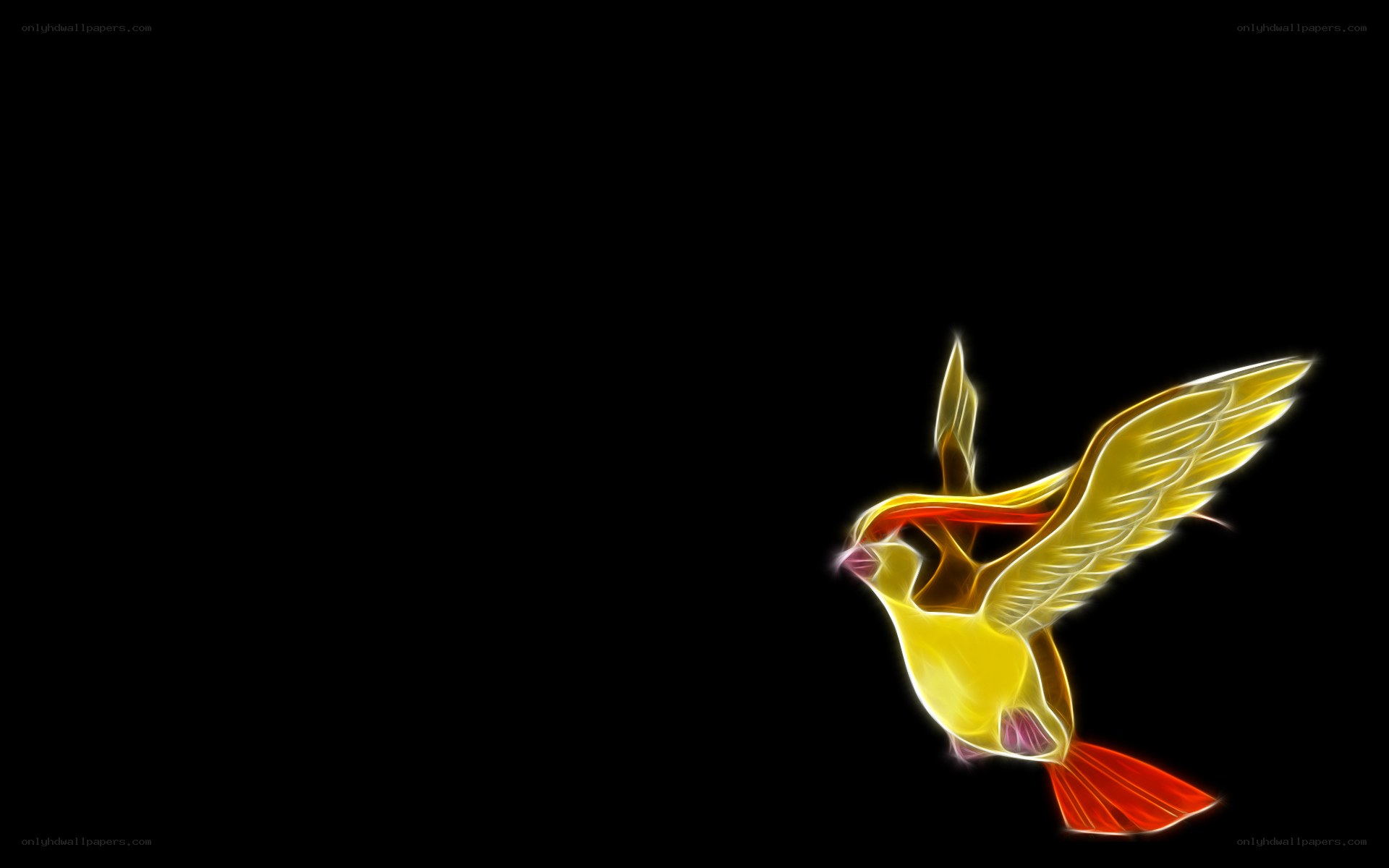 Pidgeot glowing in flight