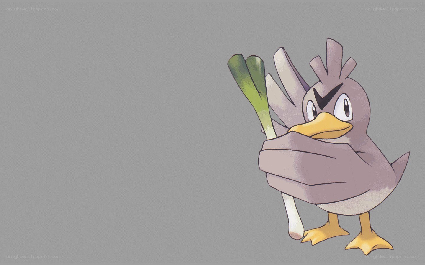 Pidgey holding a green onion