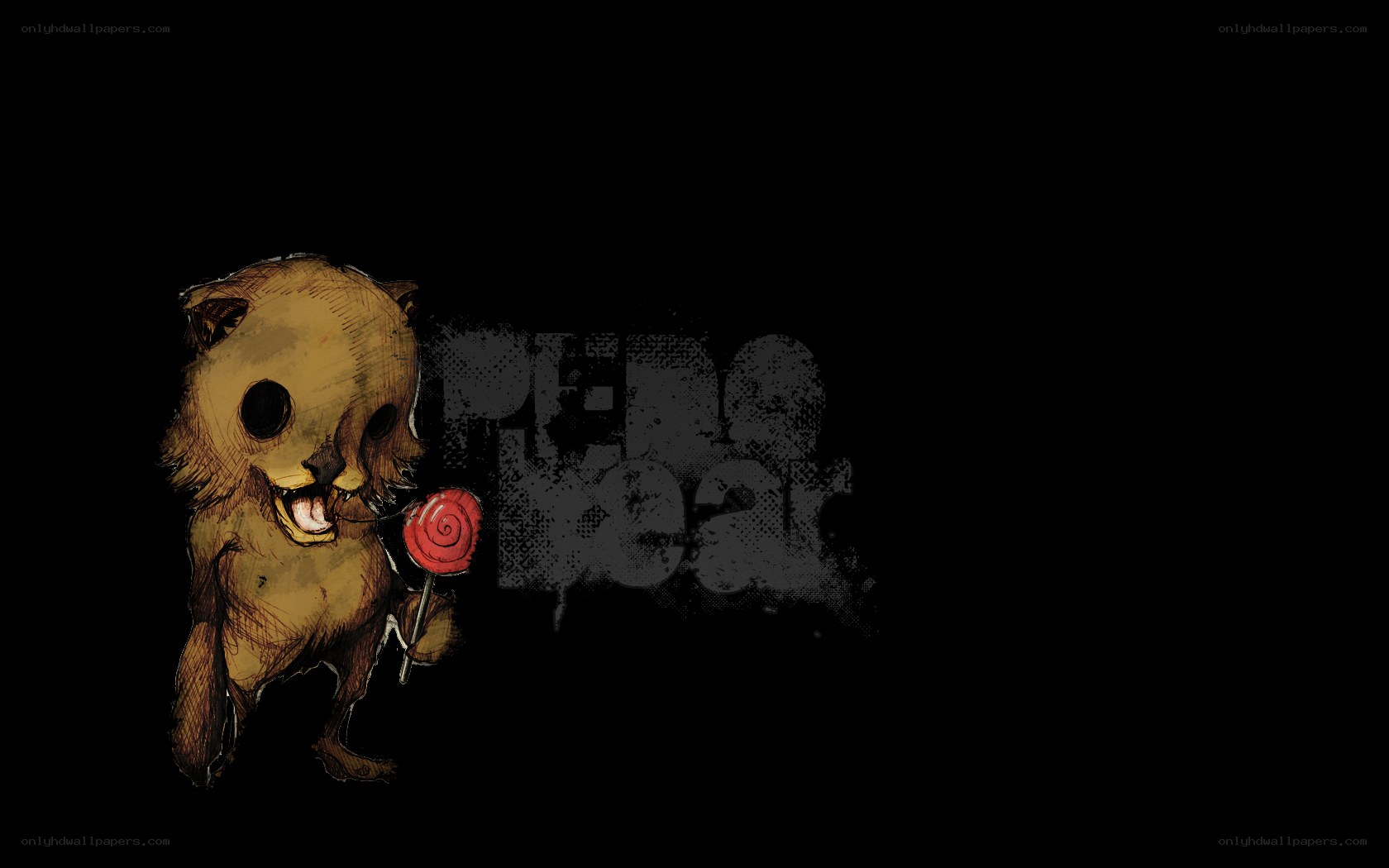 Pied Piper bear illustration