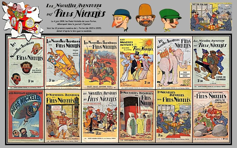 Pieds Nickelés comic book covers