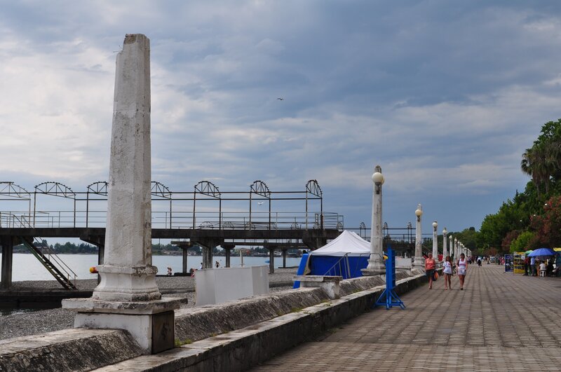 Pier and promenade by the sea