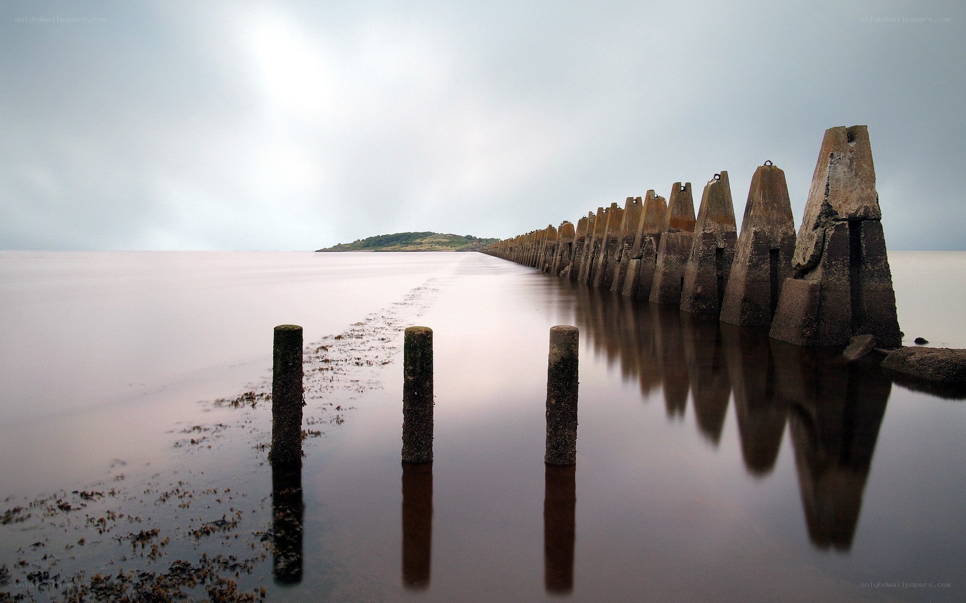 Pier and sea at dawn