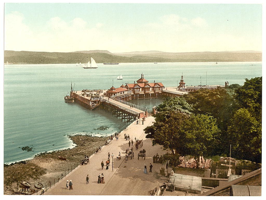 Pier at a coastal town