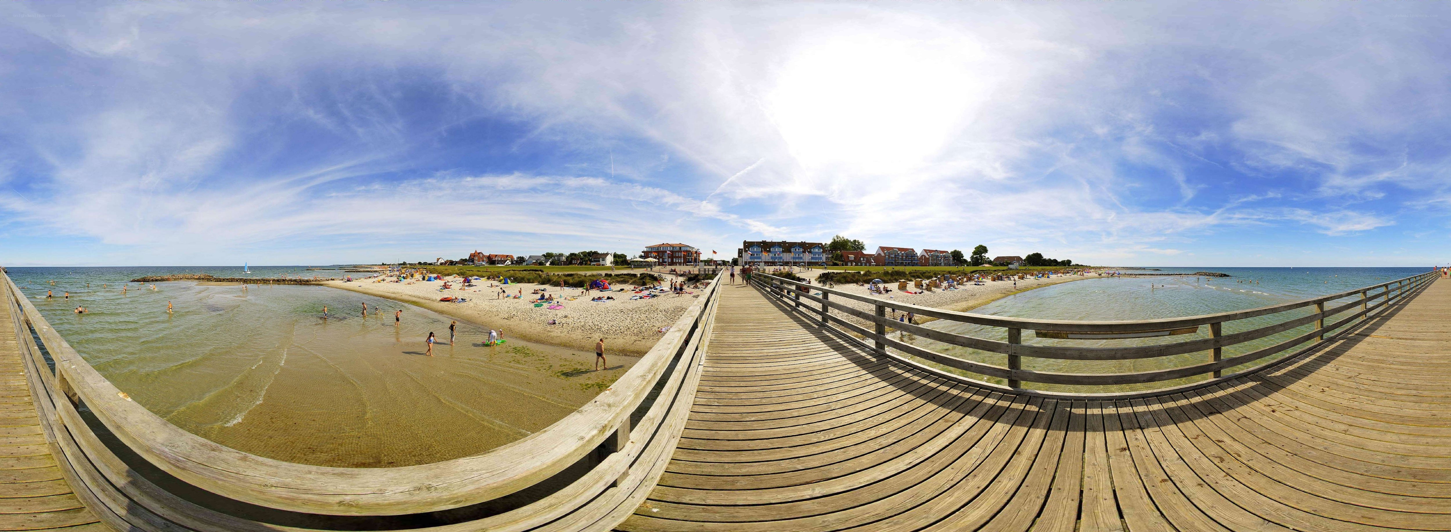Pier at a sunny beach