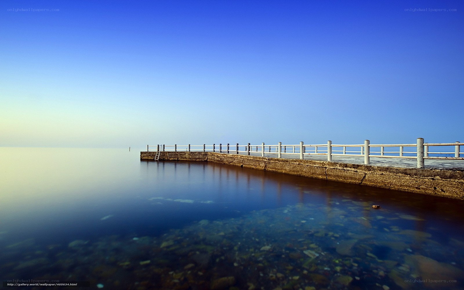 Pier at calm sea