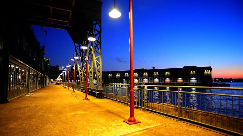 Pier at Dusk — Blue, Calm, Night