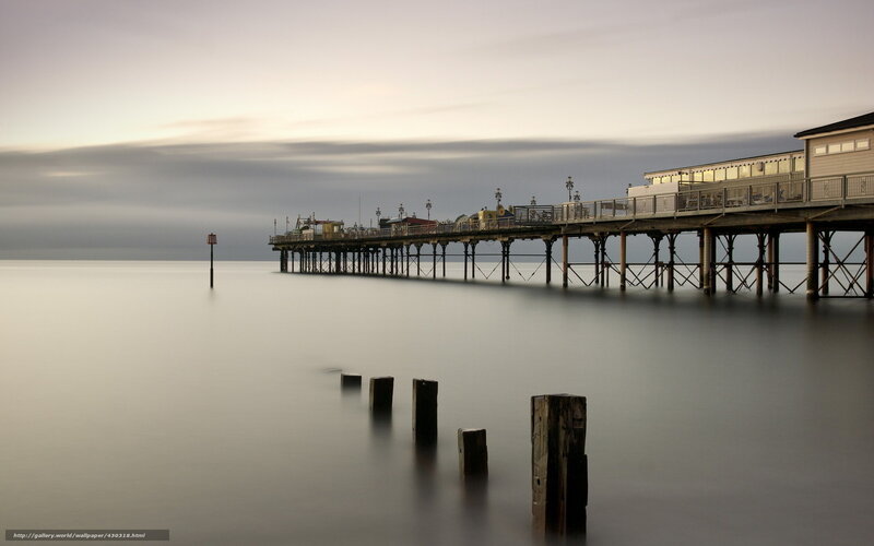 Pier at Dusk — Gray, Serene