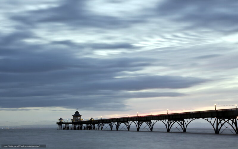Pier at Dusk — Gray