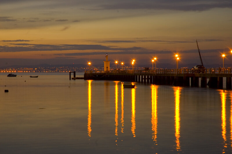 Pier at Dusk — Orange